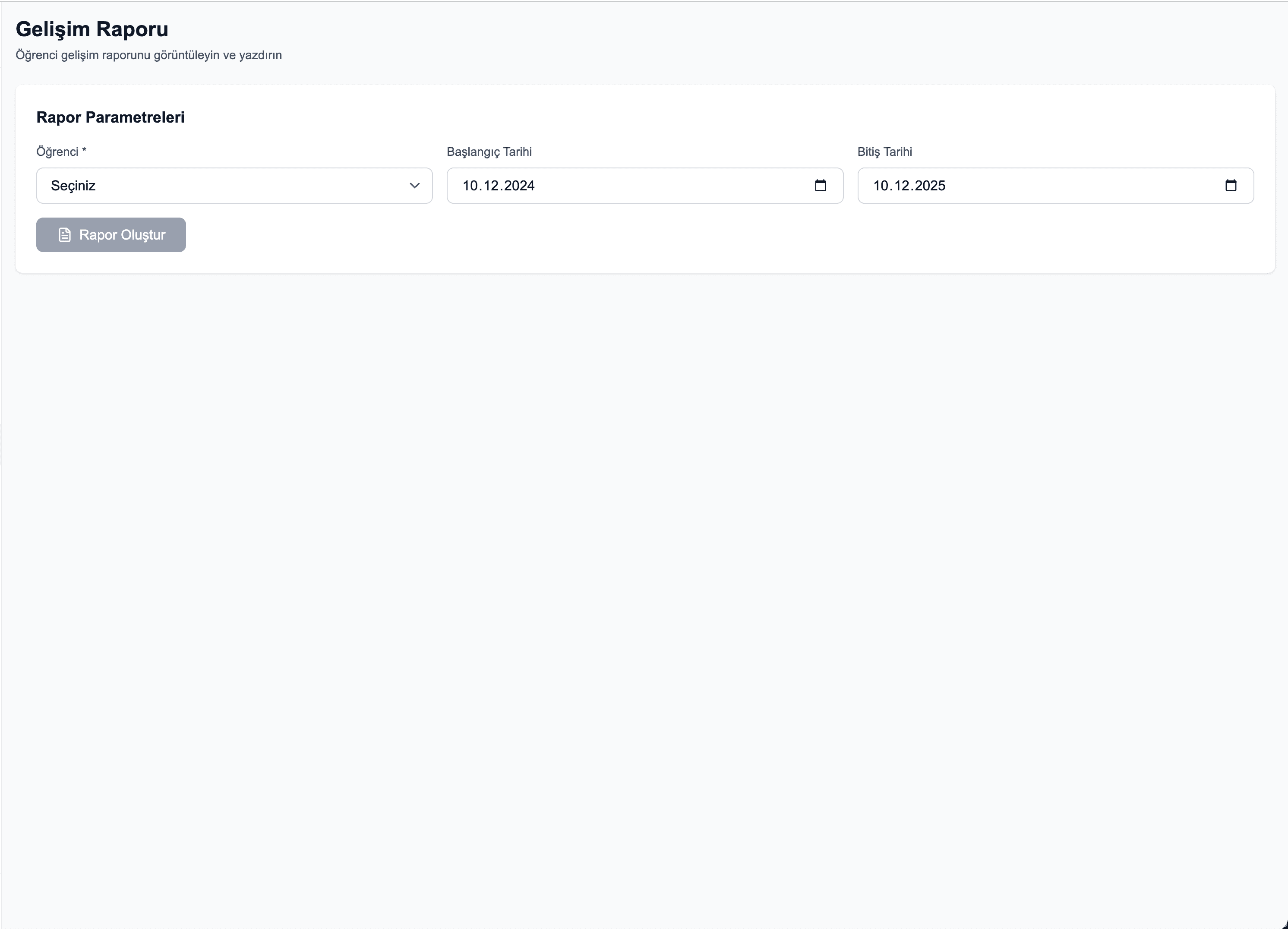 Performans Takibi - Ekran 1